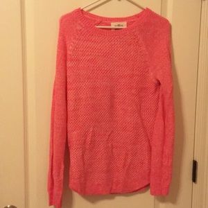 Hot Pink and white knitted sweater